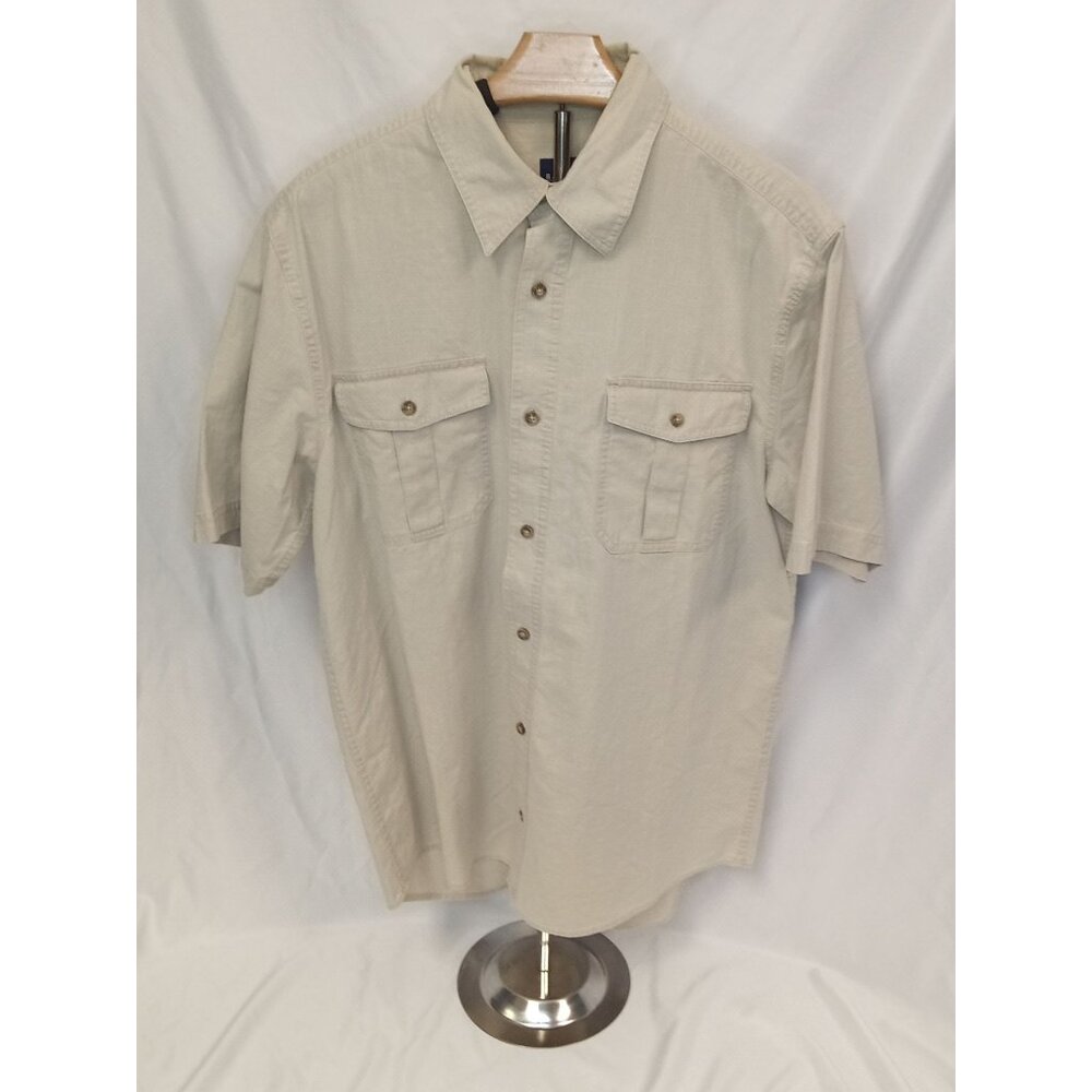 Covington Basic Editions Tan White Button Down Co… - image 9
